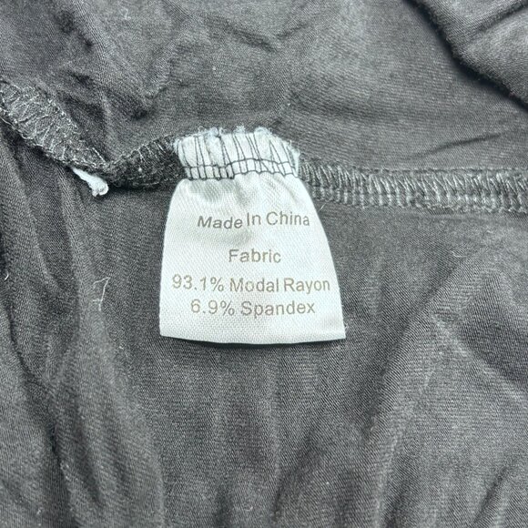 Smallshow Black Ruched Maternity Maxi Dress Short Sleeve Modal Blend M - Picture 5 of 10